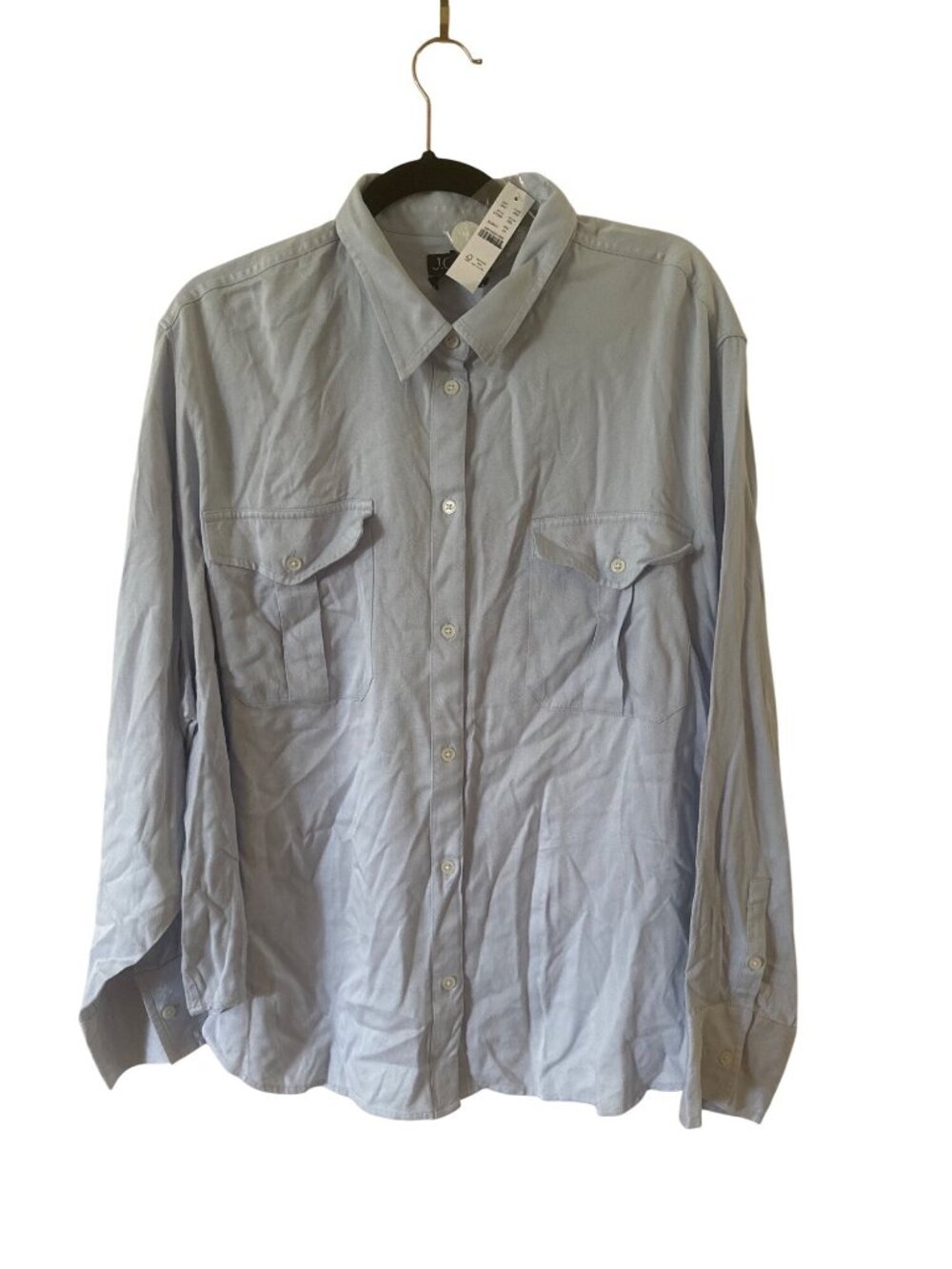 J.Crew Garçon Classic Fit Light Blue Button-Up Shirt 100% Viscose Size 24 Long S